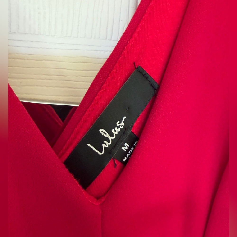 Lulu’s Black and Red V-Neck Dresses - Picture 3 of 8